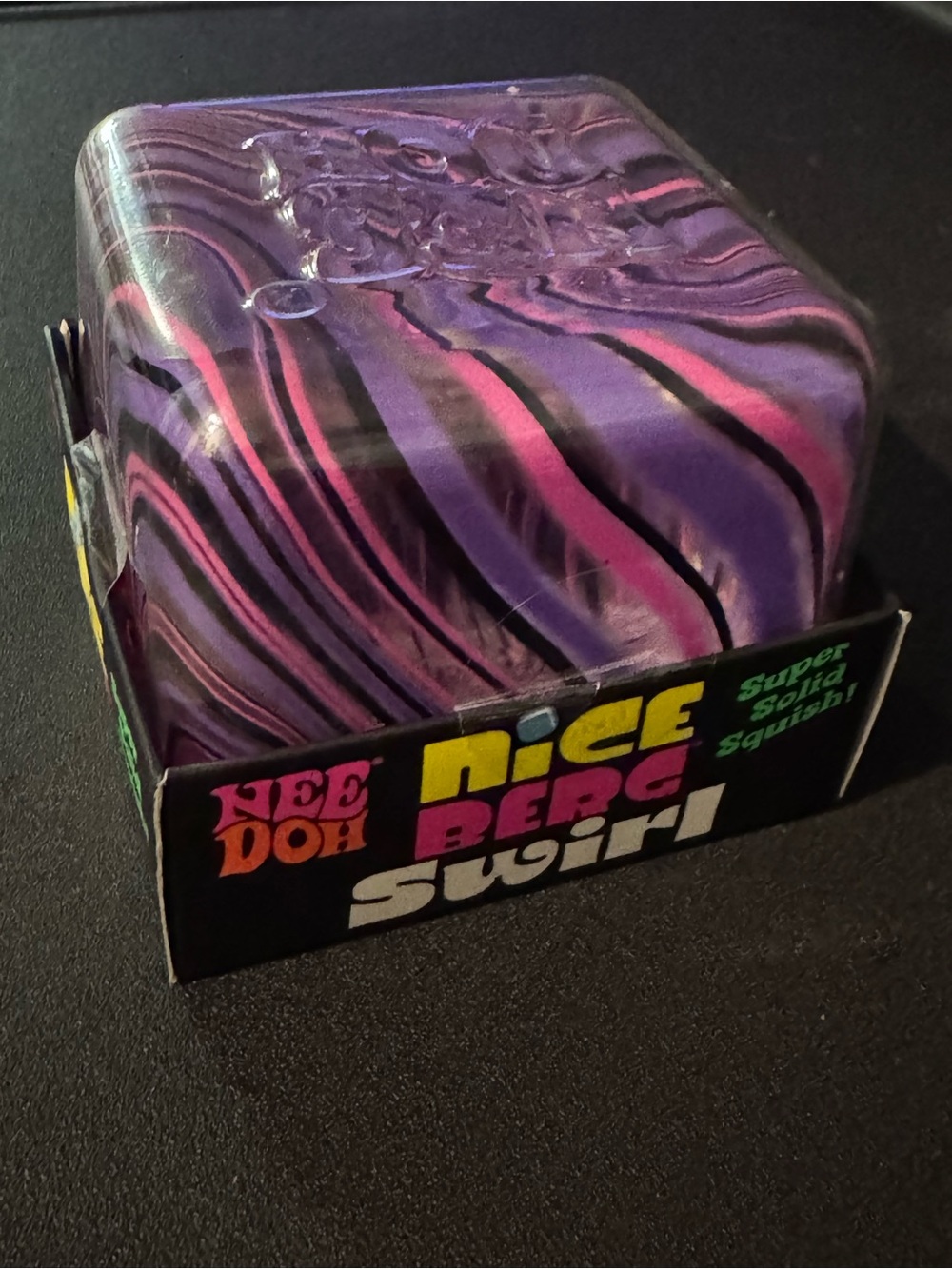 NeeDoh Nice Berg Swirl - Purple, Black & Pink Marble